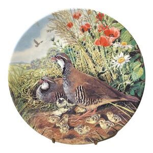 Red Legged Partridge by Derek Braithwaite Royal Grafton English Bone Plate VTG